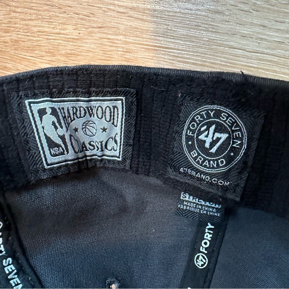NWOT 47 Brand San Antonio Spurs Black Gray Fitted Hat - Picture 10 of 11